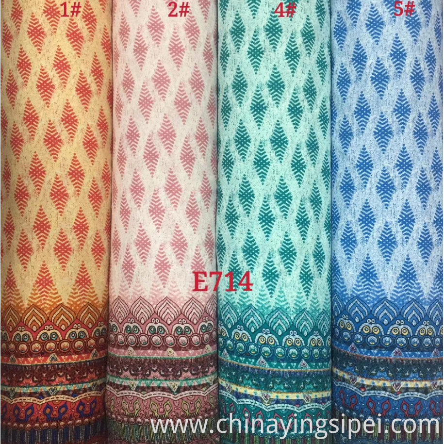 ISP Textlie Challis 45S*45S textile spun 100% rayon printed fabric digital printing manufacturer